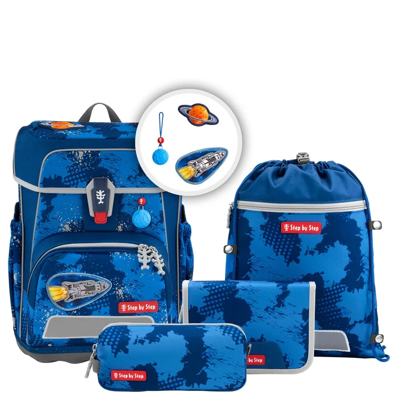 Step by Step Cloud Reflect - Set de mochila escolar 5tlg. (Rocket Novo)