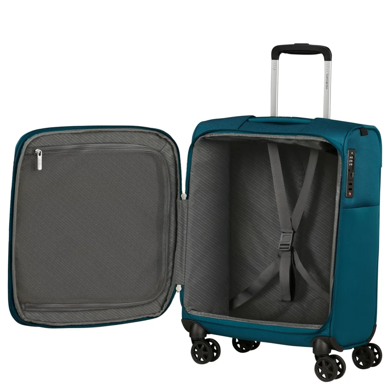 Samsonite Base Breeze - Trolley de cabina de 4 ruedas 55 cm expandible (petrol blue)