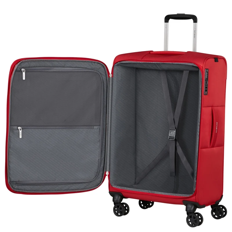 Samsonite Base Breeze - Trolley de 4 ruedas 67 cm expandible (red)