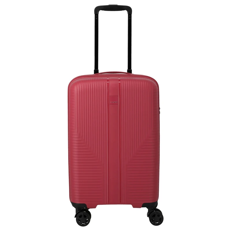Travelite Air Stripe - Trolley de cabina slim con 4 ruedas 55 cm (red)