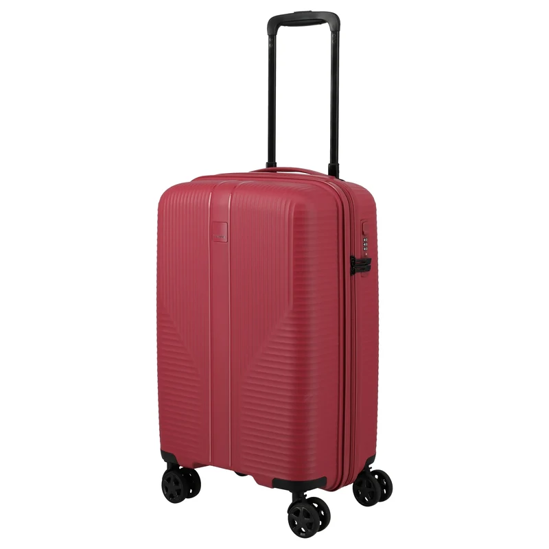 Travelite Air Stripe - Trolley de cabina slim con 4 ruedas 55 cm (red)
