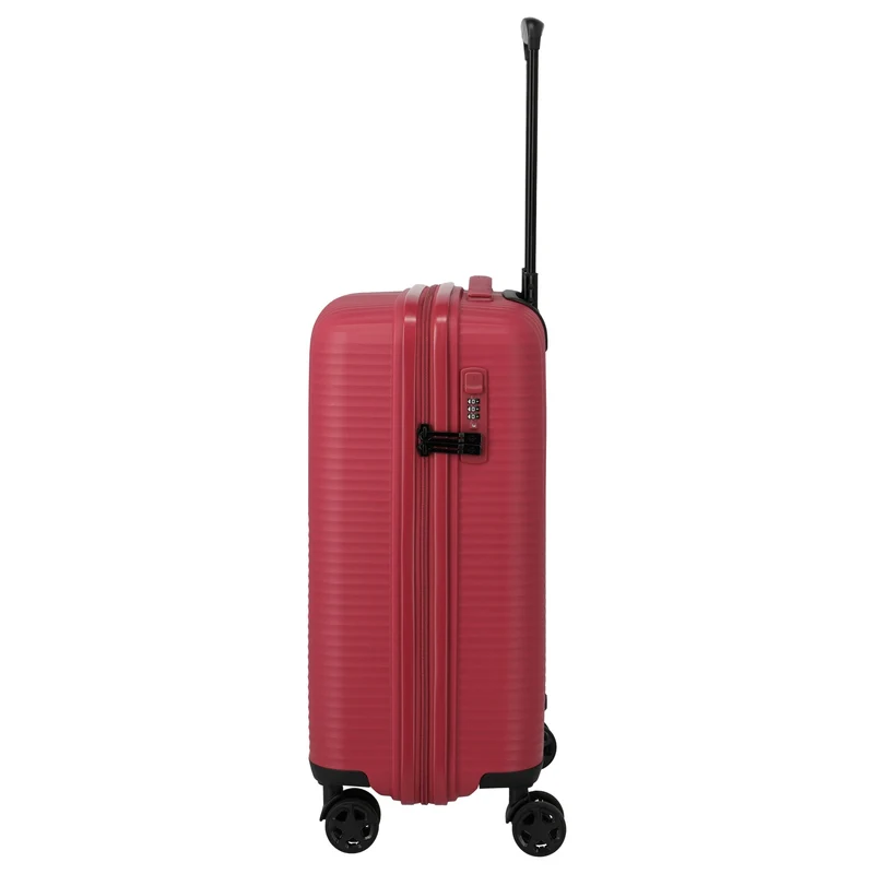 Travelite Air Stripe - Trolley de cabina slim con 4 ruedas 55 cm (red)