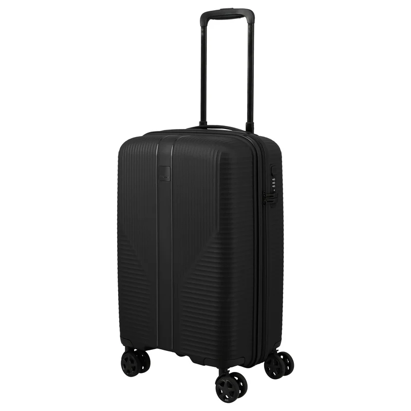 Travelite Air Stripe - Trolley de cabina slim con 4 ruedas 55 cm (black)