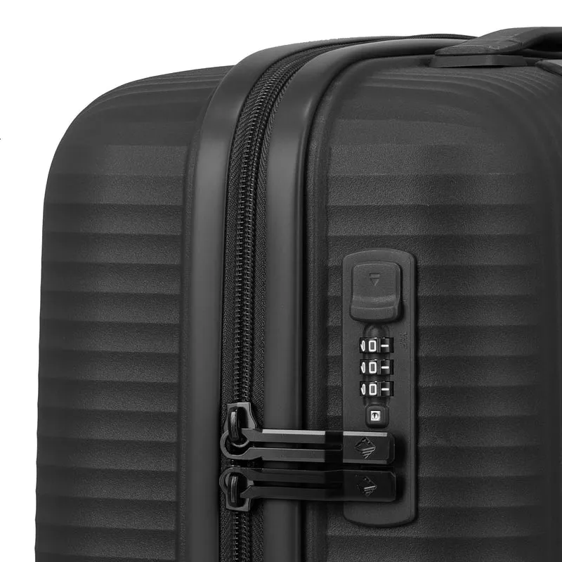 Travelite Air Stripe - Trolley de cabina slim con 4 ruedas 55 cm (black)