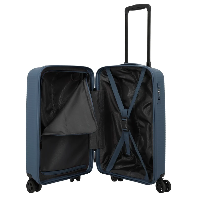 Travelite Air Stripe - Trolley de cabina con 4 ruedas Slim 55 cm (navy)