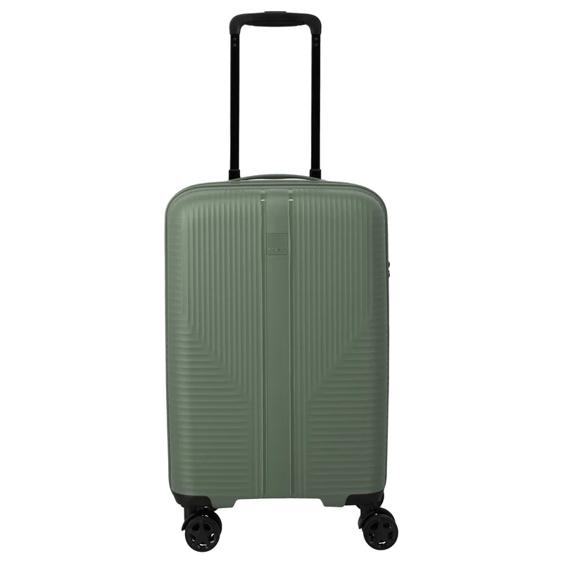 Travelite Air Stripe - Trolley de cabina slim con 4 ruedas 55 cm (green)