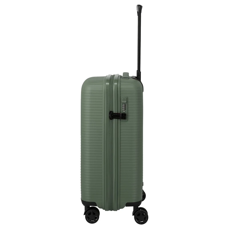 Travelite Air Stripe - Trolley de cabina slim con 4 ruedas 55 cm (green)