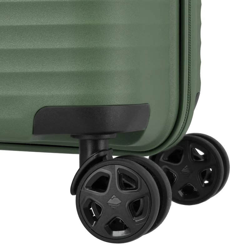 Travelite Air Stripe - Trolley de cabina slim con 4 ruedas 55 cm (green)