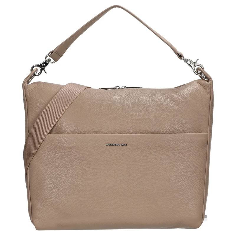 Mandarina Duck Mellow Leather Hobo - Bolso de hombro 33 cm (warm taupe)