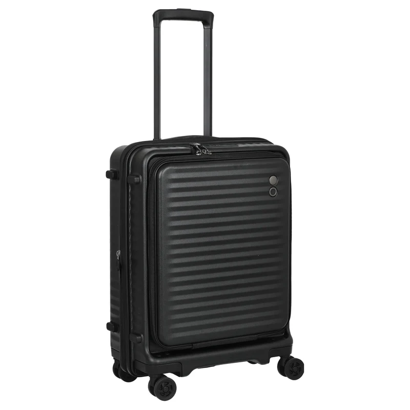 Echolac Celestra FA - Trolley de cabina con 4 ruedas 14" S 55 cm expandible USB (black)