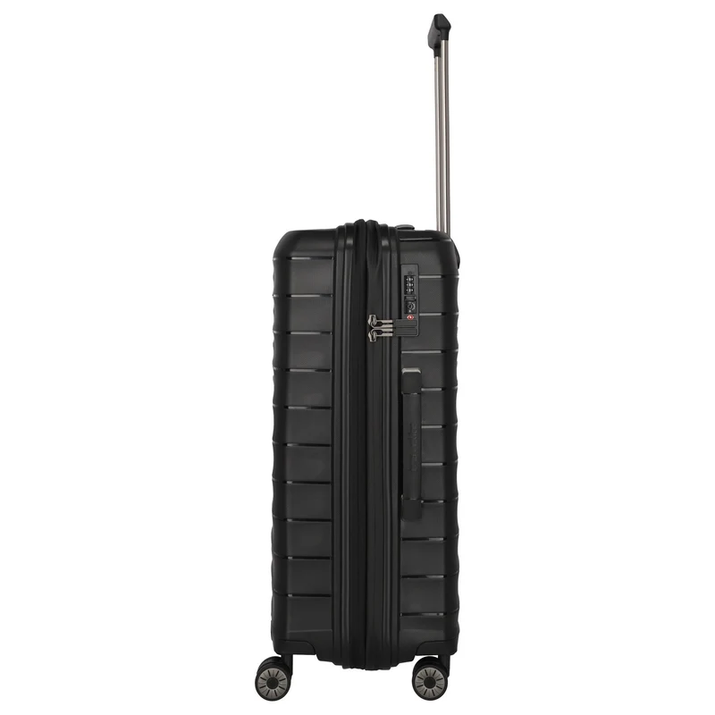 Travelite Mooby - Trolley de 4 ruedas M 66 cm expandible (black)