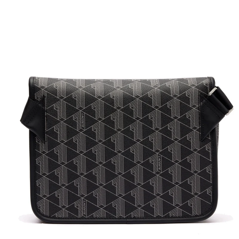 Lacoste The Blend Messenger - Bolso bandolera L 29 cm (monogram noir gris)