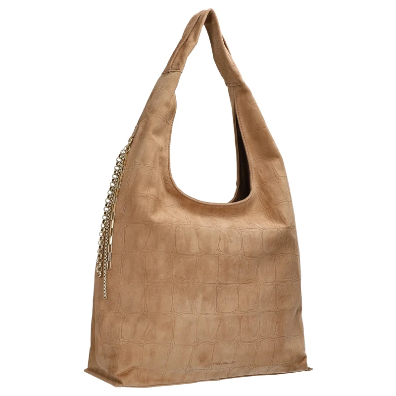 FREDsBRUDER Velvet Wild Hobo - Bolso de hombro 39 cm (camel)