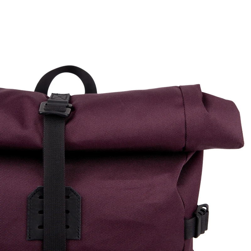 Sandqvist Icon Rolltop - Mochila M 14" 60 cm (verde oliva con cuero negro)