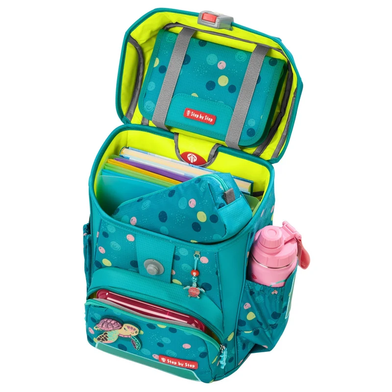 Step by Step Cloud - Set de mochila escolar 5 piezas (Turtle Josie)