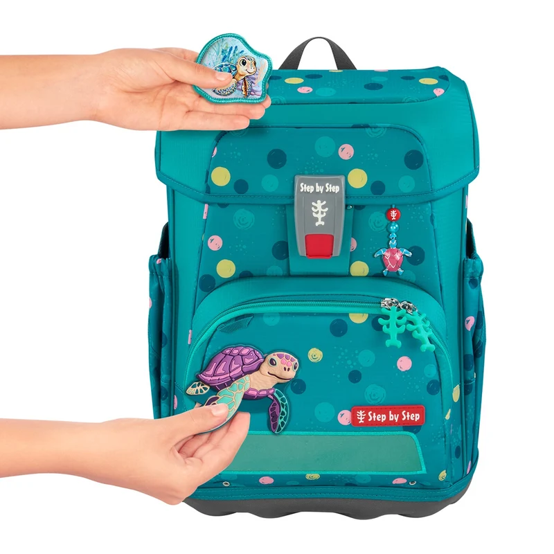 Step by Step Cloud - Set de mochila escolar 5 piezas (Turtle Josie)