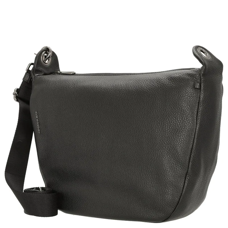 Mandarina Duck Mellow Leather - Bolso bandolera 34 cm (nero)