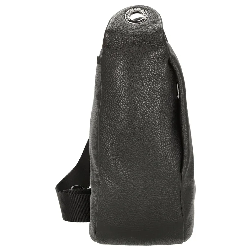 Mandarina Duck Mellow Leather - Bolso bandolera 34 cm (nero)