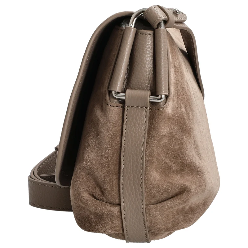 Coccinelle Rebekka Suede - Bolso bandolera 27 cm (warm taupe)