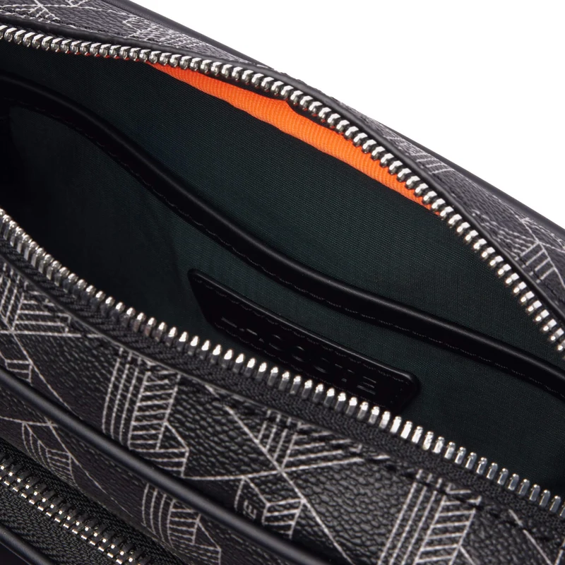 Lacoste The Blend Reporter - Bolso bandolera 24 cm (monogram noir gris)