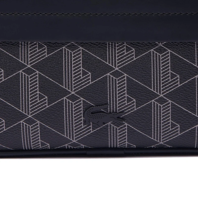 Lacoste The Blend Reporter - Bolso bandolera 24 cm (monogram noir gris)