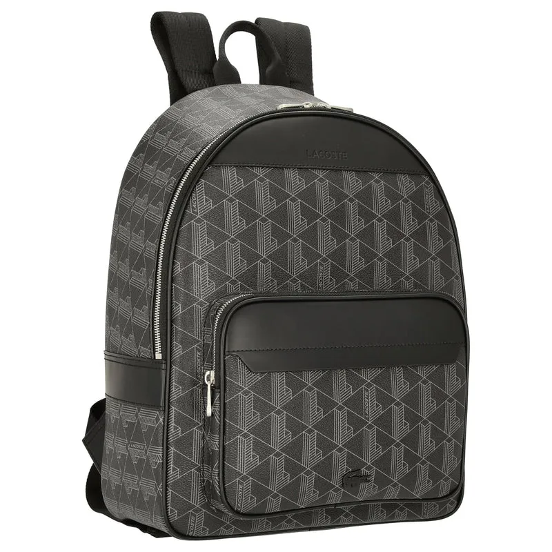 Lacoste The Blend - Mochila aus Canvas 40 cm (allover monogram black)
