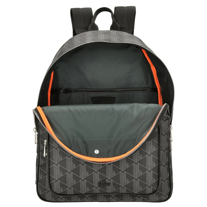 Lacoste The Blend - Mochila aus Canvas 40 cm (allover monogram black)