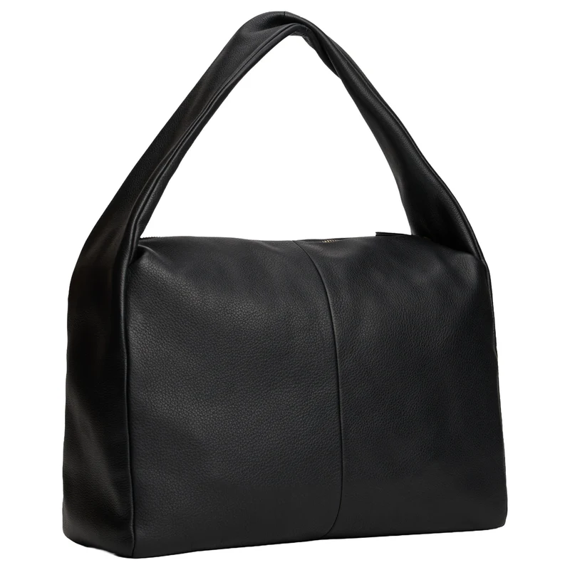 Tommy Hilfiger City Leather Hobo - Bolso de hombro 36 cm (black)