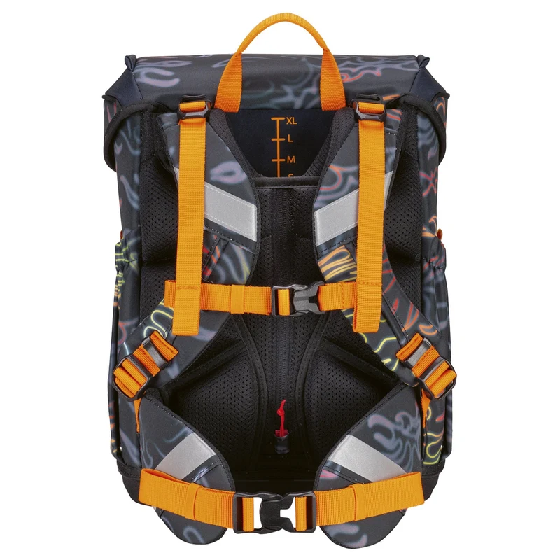 Scout Neo Exklusiv Safety Light - Mochila escolar Set 5tlg. (Flames)
