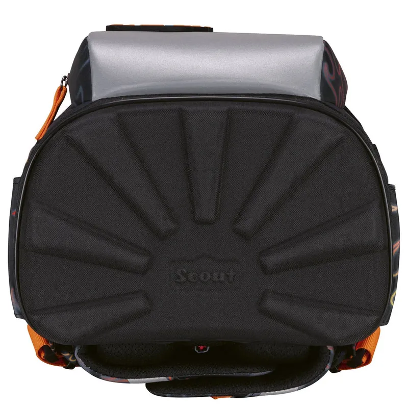 Scout Neo Exklusiv Safety Light - Mochila escolar Set 5tlg. (Flames)