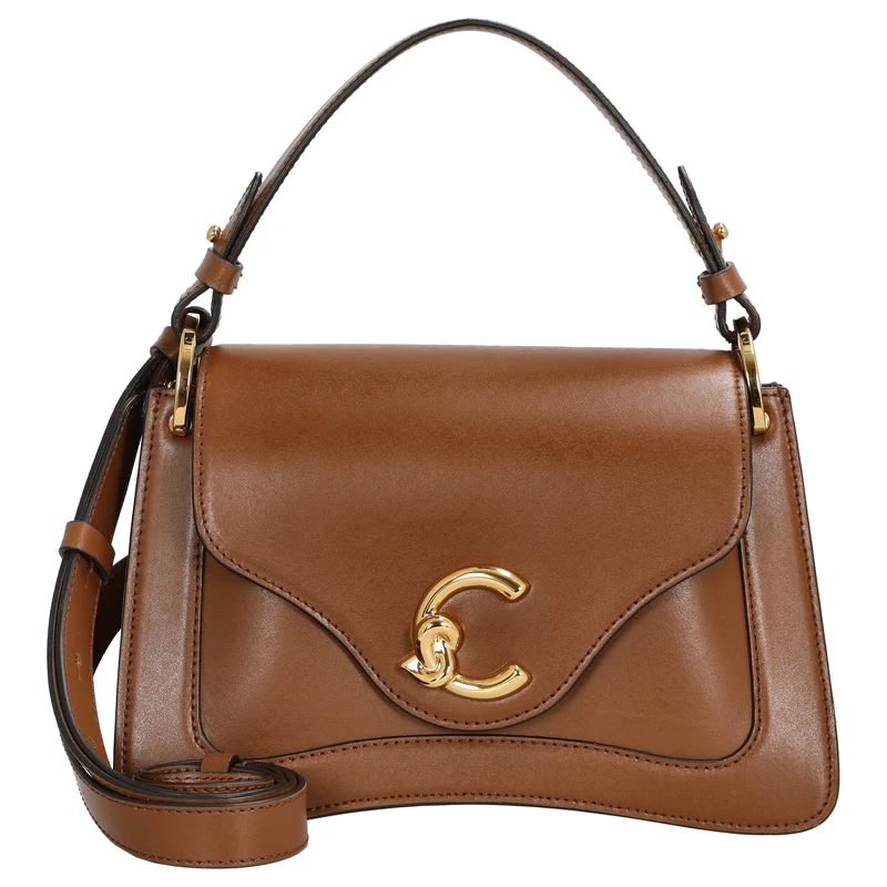 Coccinelle C-Me Calf - Bolso de mano 23,5 cm (color: cognac)