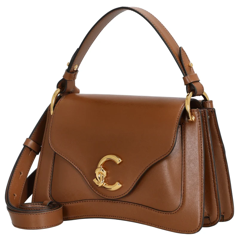 Coccinelle C-Me Calf - Bolso de mano 23,5 cm (color: cognac)