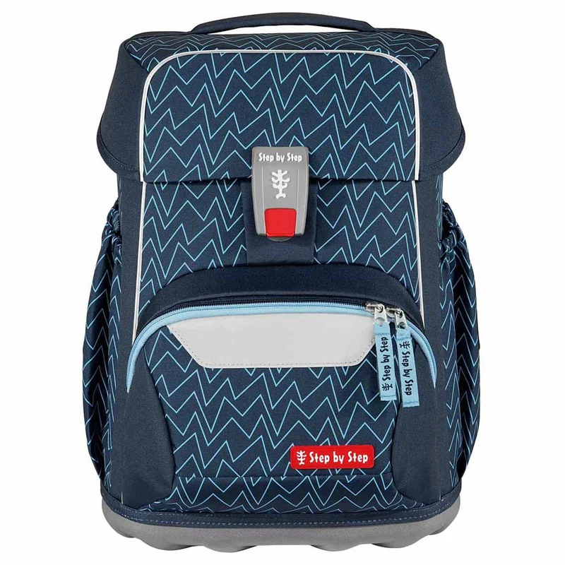 Step by Step Basis - Set de mochila escolar 4 piezas (Blue Lines)