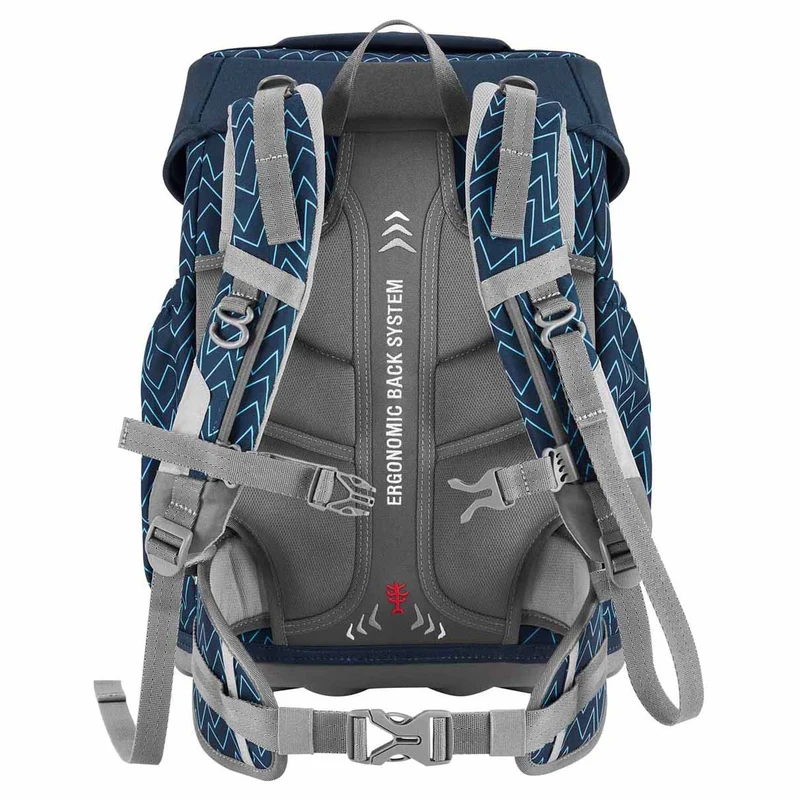 Step by Step Basis - Set de mochila escolar 4 piezas (Blue Lines)