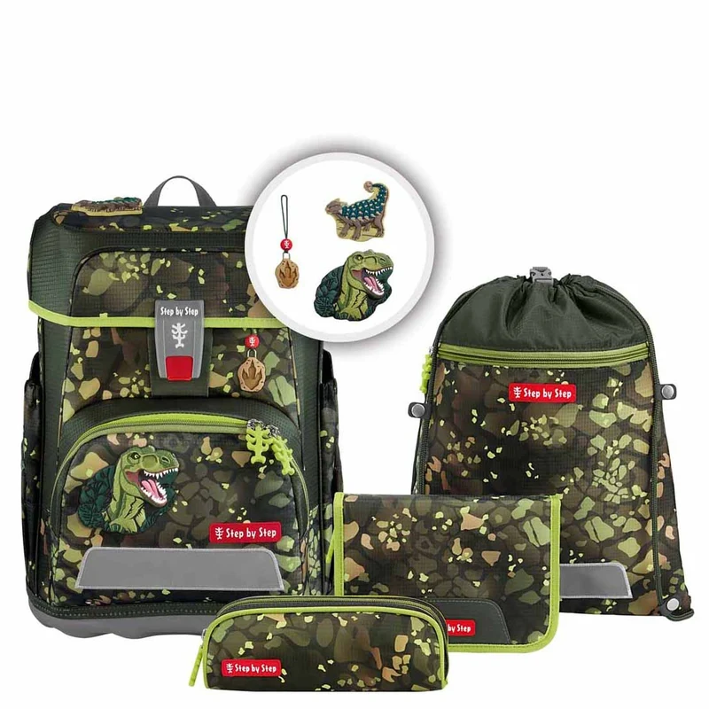 Step by Step Cloud - Set de mochila escolar 5 piezas (Dino Torex)
