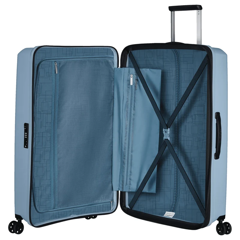 American Tourister Aerostep - Trolley mediano con 4 ruedas 67 cm ampliable (soho grey)