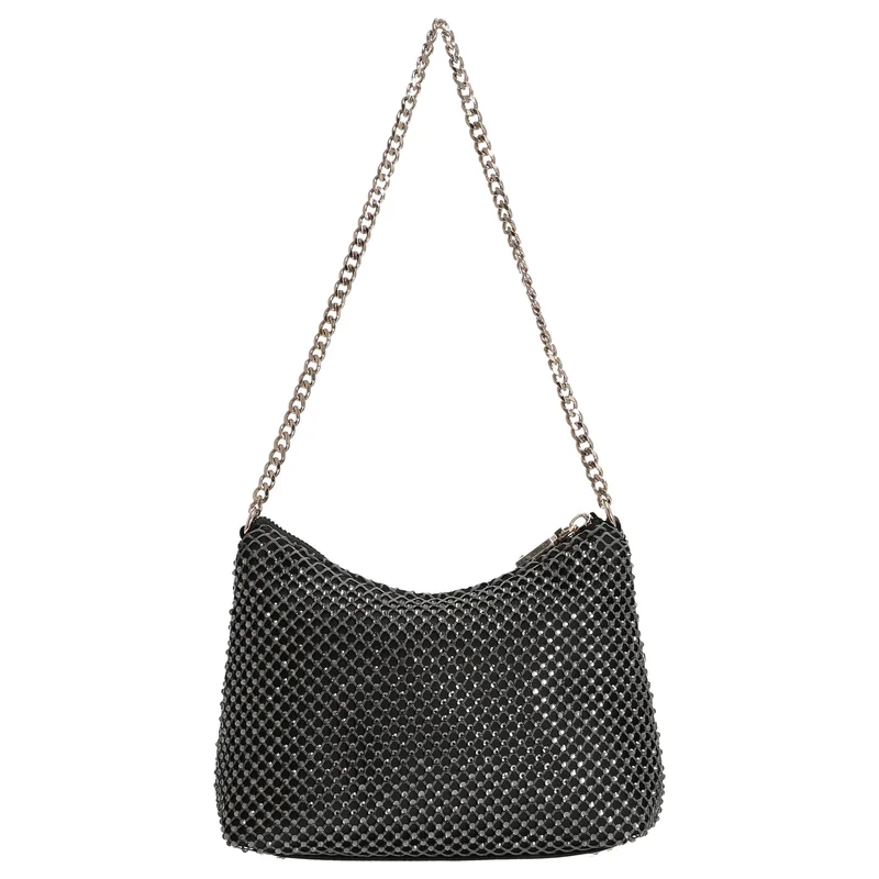 Guess Zalina Top Zip - Bolso de hombro (Color: pewter)