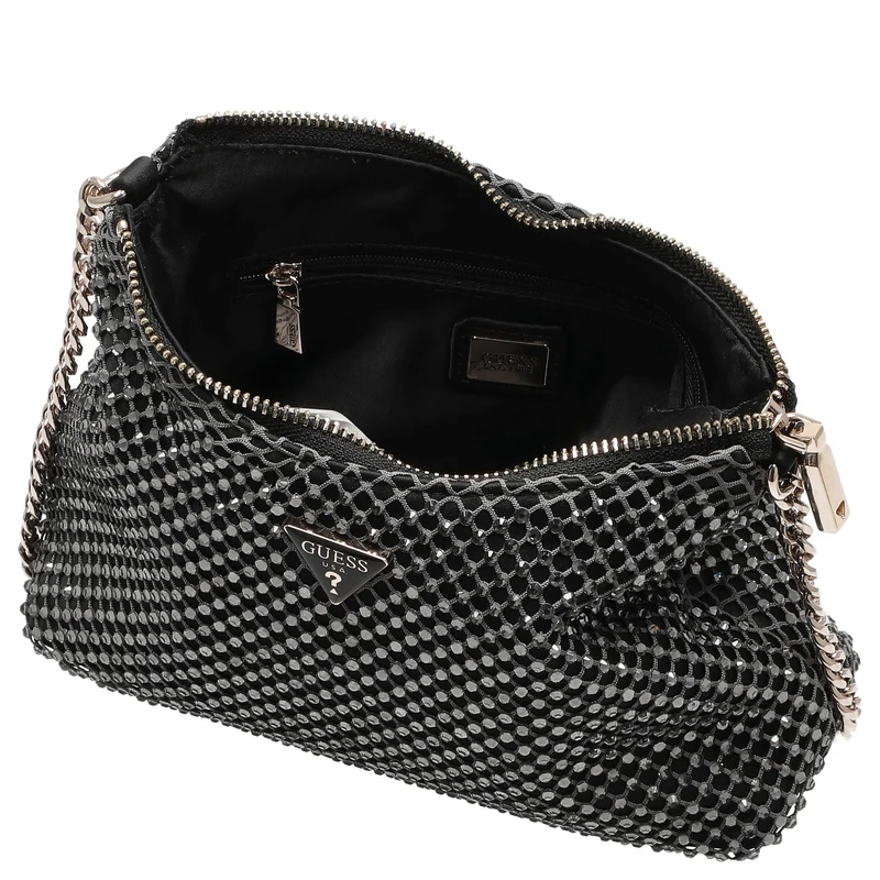 Guess Zalina Top Zip - Bolso de hombro (Color: pewter)