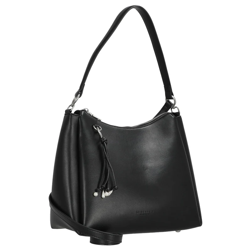 Seidenfelt Sandve Midi Hobo - Bolso de hombro 31 cm (black)