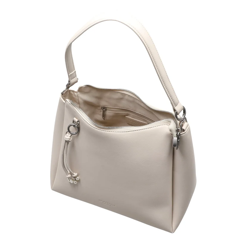Seidenfelt Sandve Midi Hobo - Bolso de hombro 31 cm (cream)
