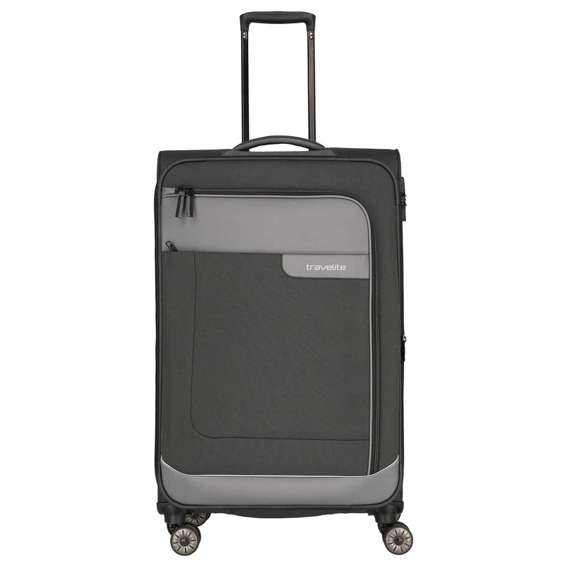 Travelite Viia - Trolley de 4 ruedas L 77 cm expandible (Schiefer)