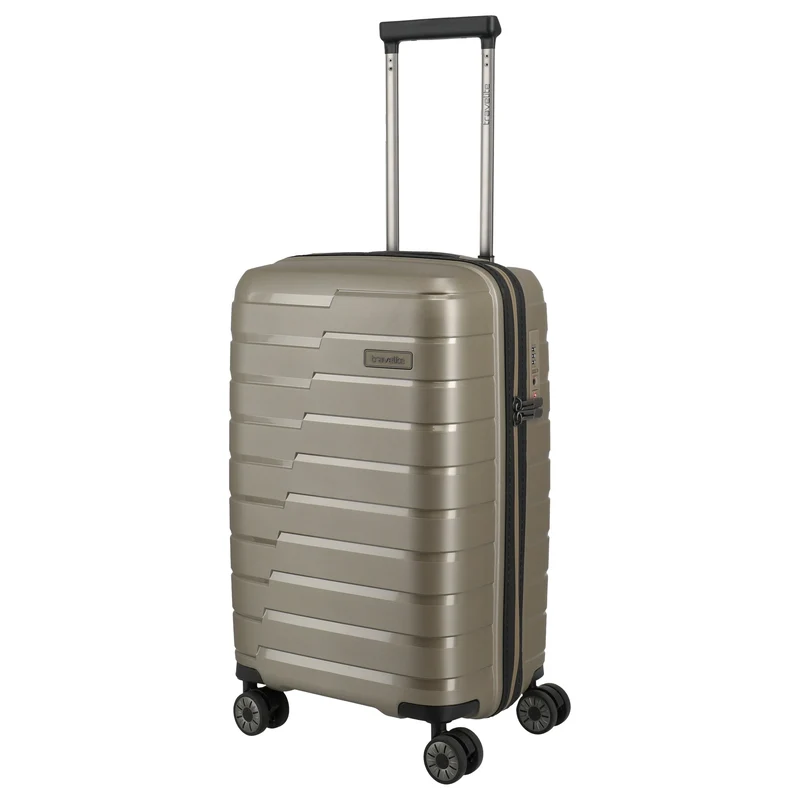 Travelite Air Base Slim - Trolley de cabina con 4 ruedas S 55 cm (champagne)
