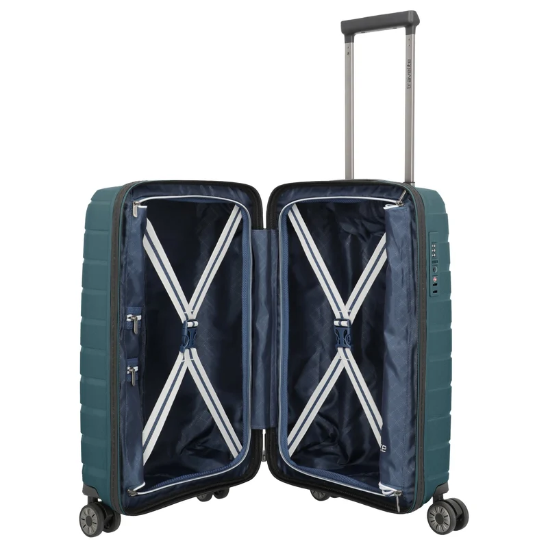 Travelite Air Base Slim - Trolley de cabina con 4 ruedas S 55 cm (ice blue)