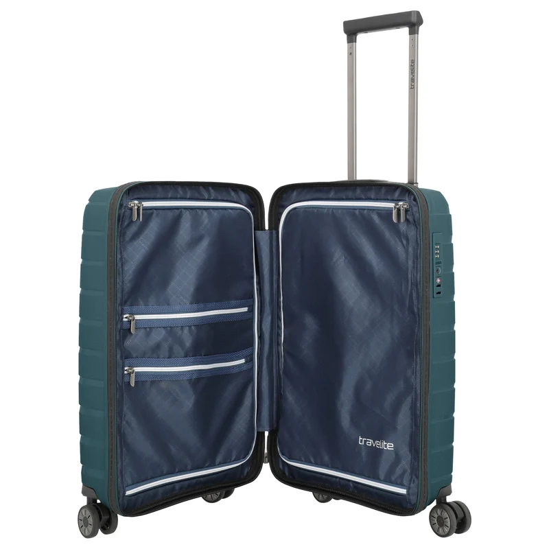 Travelite Air Base Slim - Trolley de cabina con 4 ruedas S 55 cm (ice blue)