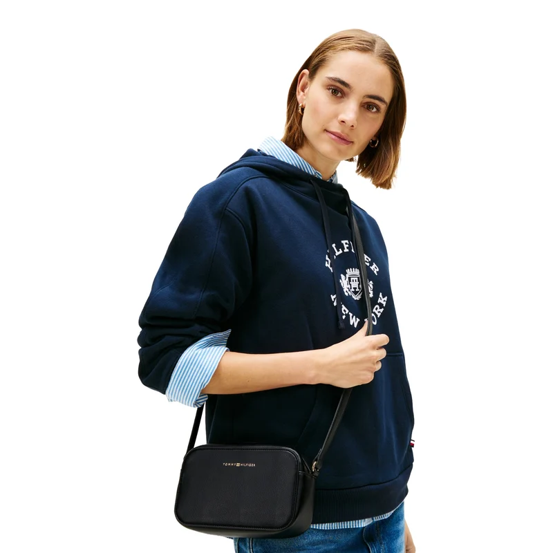 Tommy Hilfiger Logo - Bolso bandolera 20 cm (black)