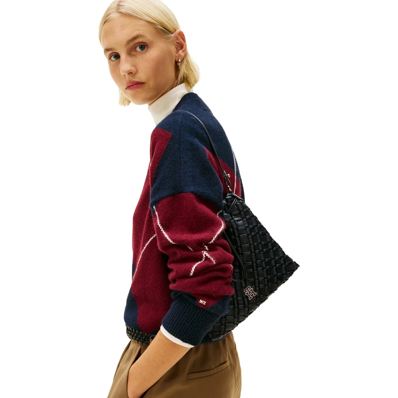 Tommy Hilfiger Braided - Bolso de hombro 29 cm (black)