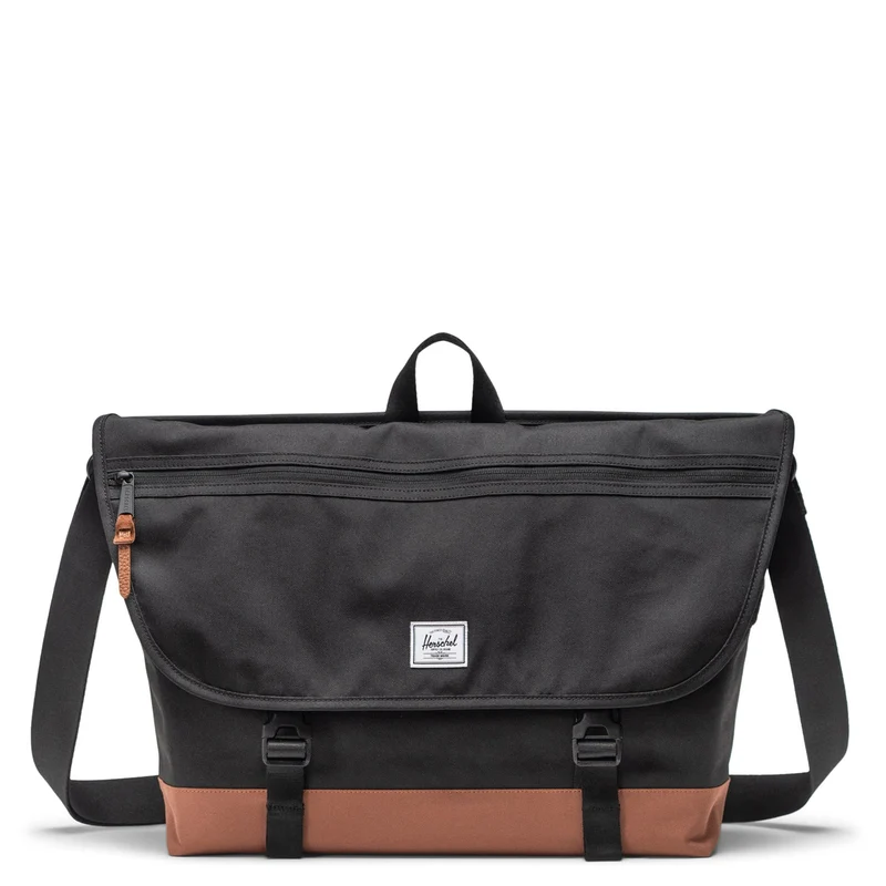 Herschel Cove Messenger - Bolso bandolera 16" 50 cm (black/saddle brown)
