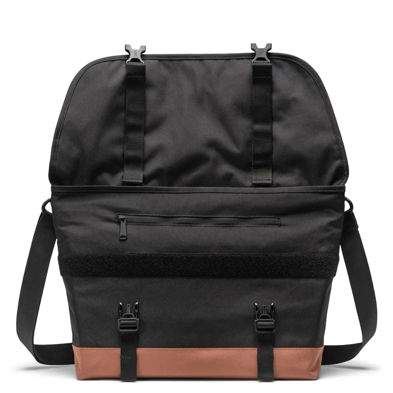 Herschel Cove Messenger - Bolso bandolera 16" 50 cm (black/saddle brown)