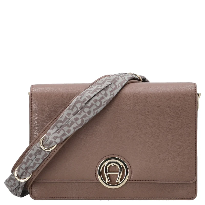 Aigner Livia - Bolso bandolera + Pañuelo 24 cm M (mushroom brown)