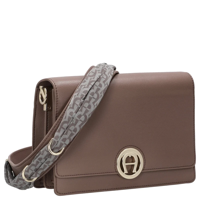 Aigner Livia - Bolso bandolera + Pañuelo 24 cm M (mushroom brown)